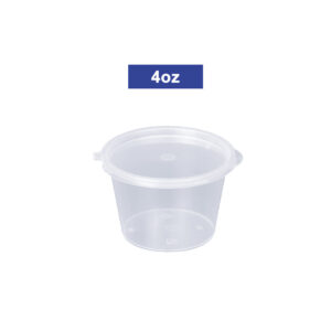 4oz Hinged Plastic Sauce Cup